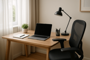 Ergonomic home office setup for work from home productivity